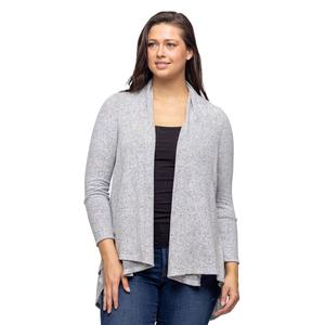 Womens 24/7 Comfort Apparel Open Front Long Sleeve Cozy Cardigan