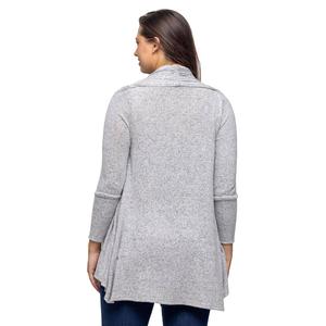 Womens 24/7 Comfort Apparel Open Front Long Sleeve Cozy Cardigan alternate view