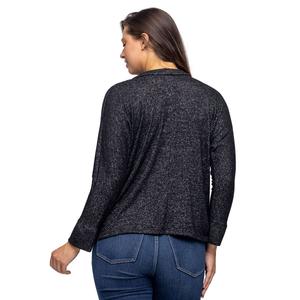 Womens 24/7 Comfort Apparel Button Front Long Sleeve Cardigan alternate view
