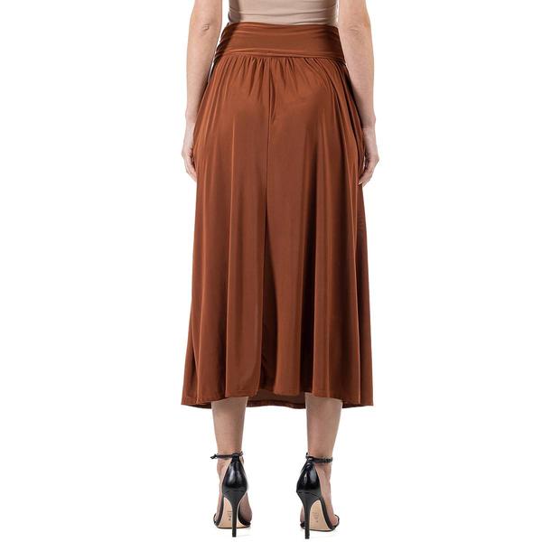 Womens 24/7 Comfort Apparel Foldover Waist A-Line Maxi Skirt alternate view