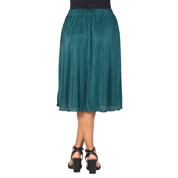 Womens 24/7 Comfort Apparel Pleated Party Midi Skirt alternate view