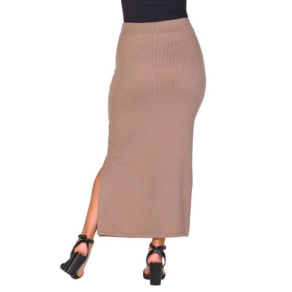 Womens 24/7 Comfort Apparel Side Slit Maxi Skirt alternate view