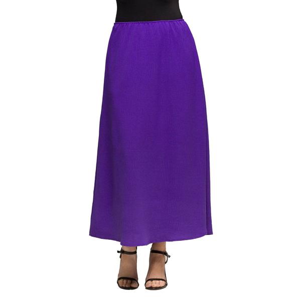 Womens 24/7 Comfort Apparel Elastic Waist A Line Maxi Skirt