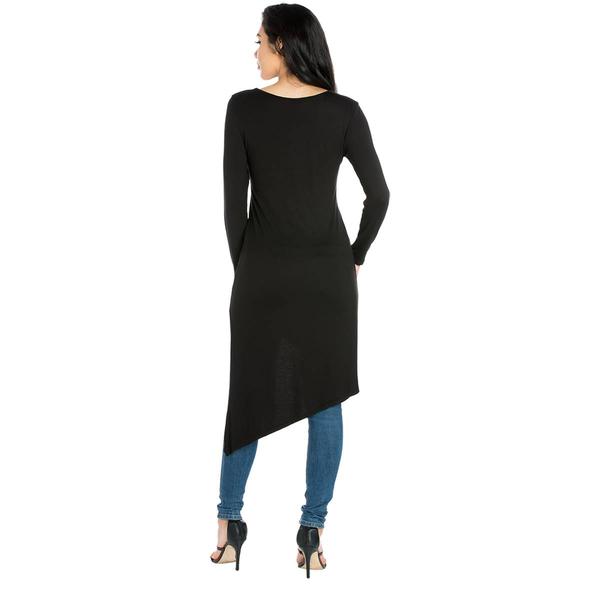 Womens 24/7 Comfort Apparel Long Sleeve Asymmetrical Tunic alternate view