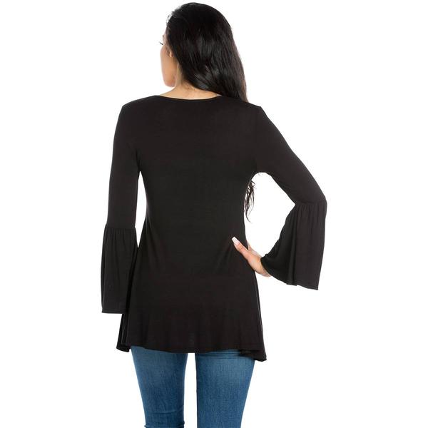 Womens 24/7 Comfort Apparel Long Bell Sleeve Tunic alternate view