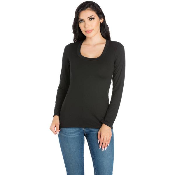 Womens 24/7 Comfort Apparel Solid Long Sleeve Tee