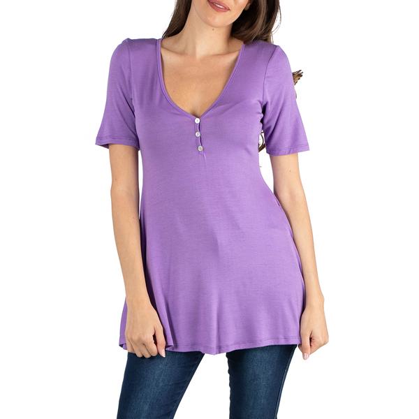 Womens 24/7 Comfort Apparel Short Sleeve Tunic