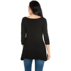 Womens 24/7 Comfort Apparel Ruched Sleeve Tunic alternate view