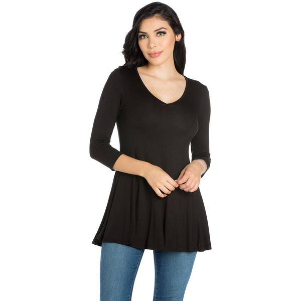 Womens 24/7 Comfort Apparel V-Neck Tunic