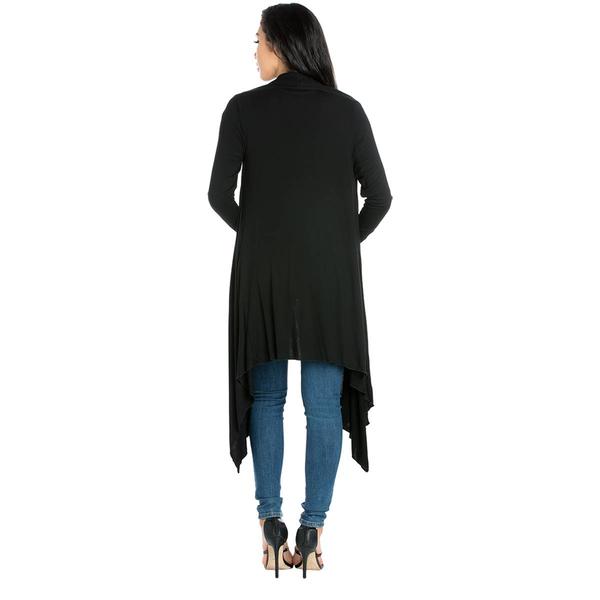 Womens 24/7 Comfort Apparel Extra Long Open Front Cardigan alternate view
