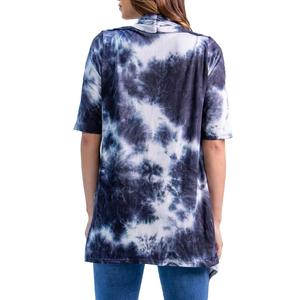 Womens 24/7 Comfort Apparel Tie Dye Open Front Cardigan alternate view