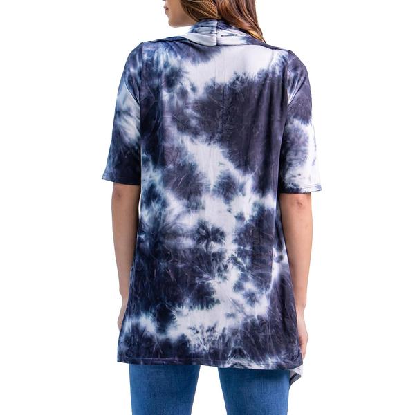Womens 24/7 Comfort Apparel Tie Dye Open Front Cardigan alternate view