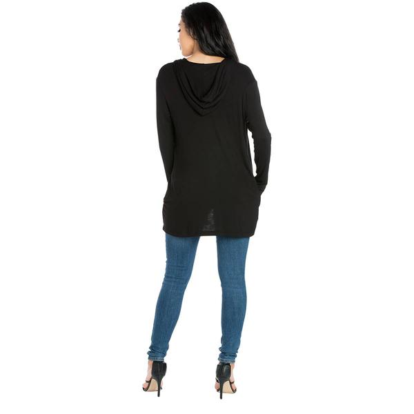 Womens 24/7 Comfort Apparel Open Front Hooded Cardigan alternate view