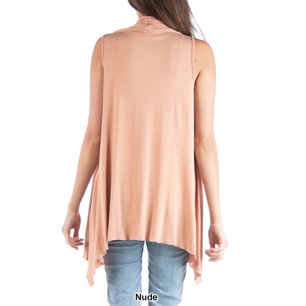 Womens 24/7 Comfort Apparel Draped Sleeveless Cardigan alternate view