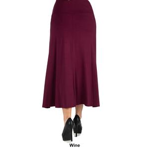 Womens 24/7 Comfort Apparel Elastic Waist Maxi Skirt alternate view