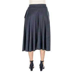 Womens 24/7 Comfort Apparel Pleated Elastic Waist Midi Skirt alternate view