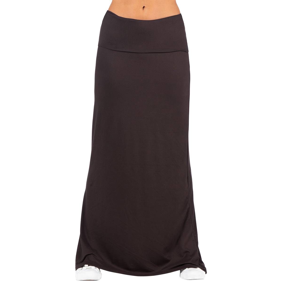 Womens 24/7 Comfort Apparel Foldover Solid Maxi Skirt