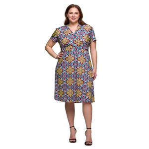 Plus Size 24/7 Comfort Apparel Floral Fit & Flare Dress