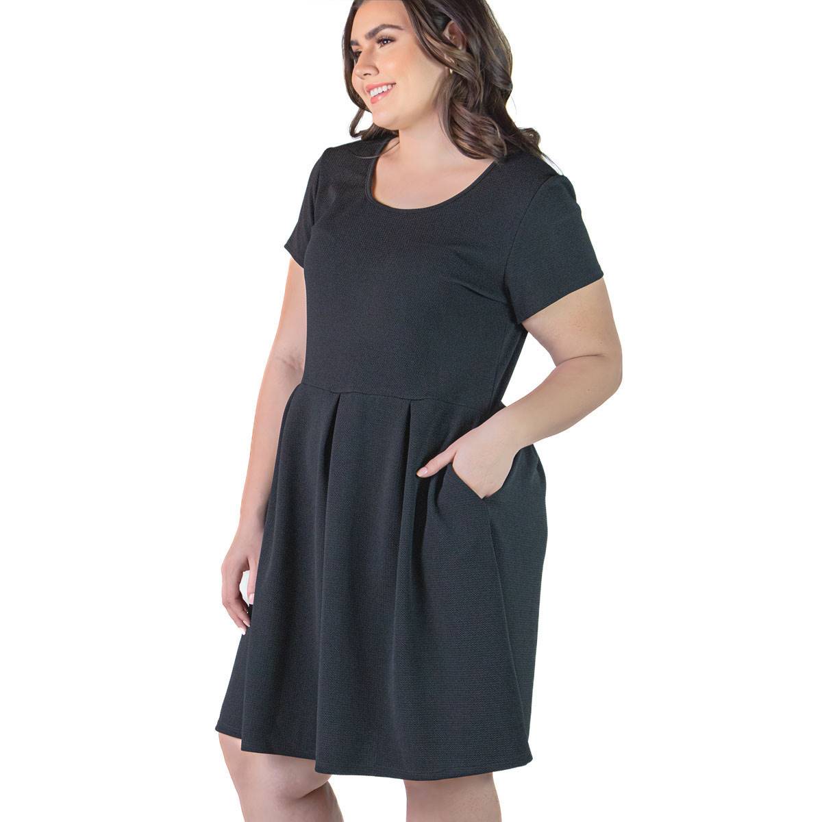 Plus Size 24/7 Comfort Apparel Fit & Flare Dress