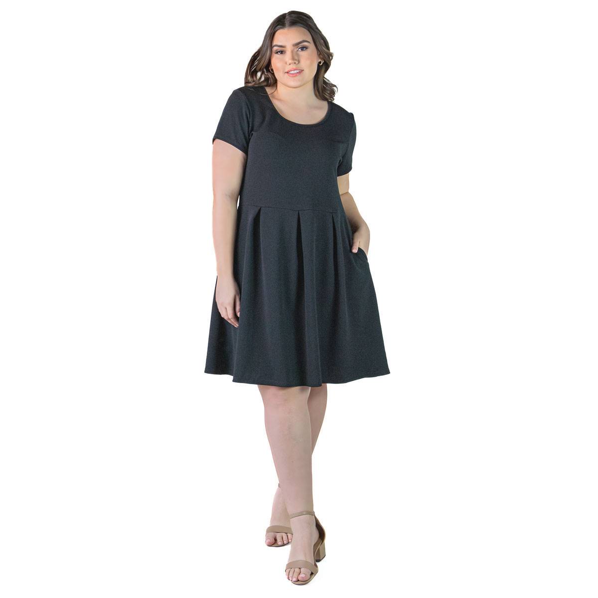 Plus Size 24/7 Comfort Apparel Fit & Flare Dress