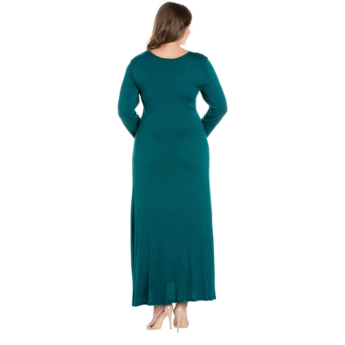 Plus Size 24/7 Comfort Apparel Solid Maxi Dress