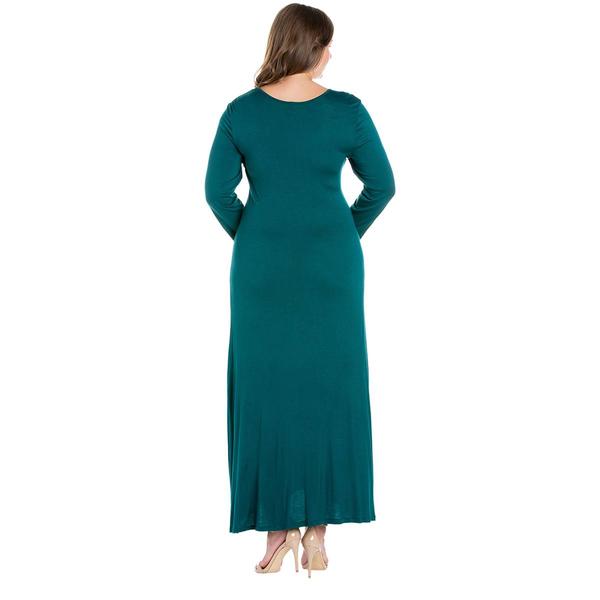 Plus Size 24/7 Comfort Apparel Solid Maxi Dress alternate view