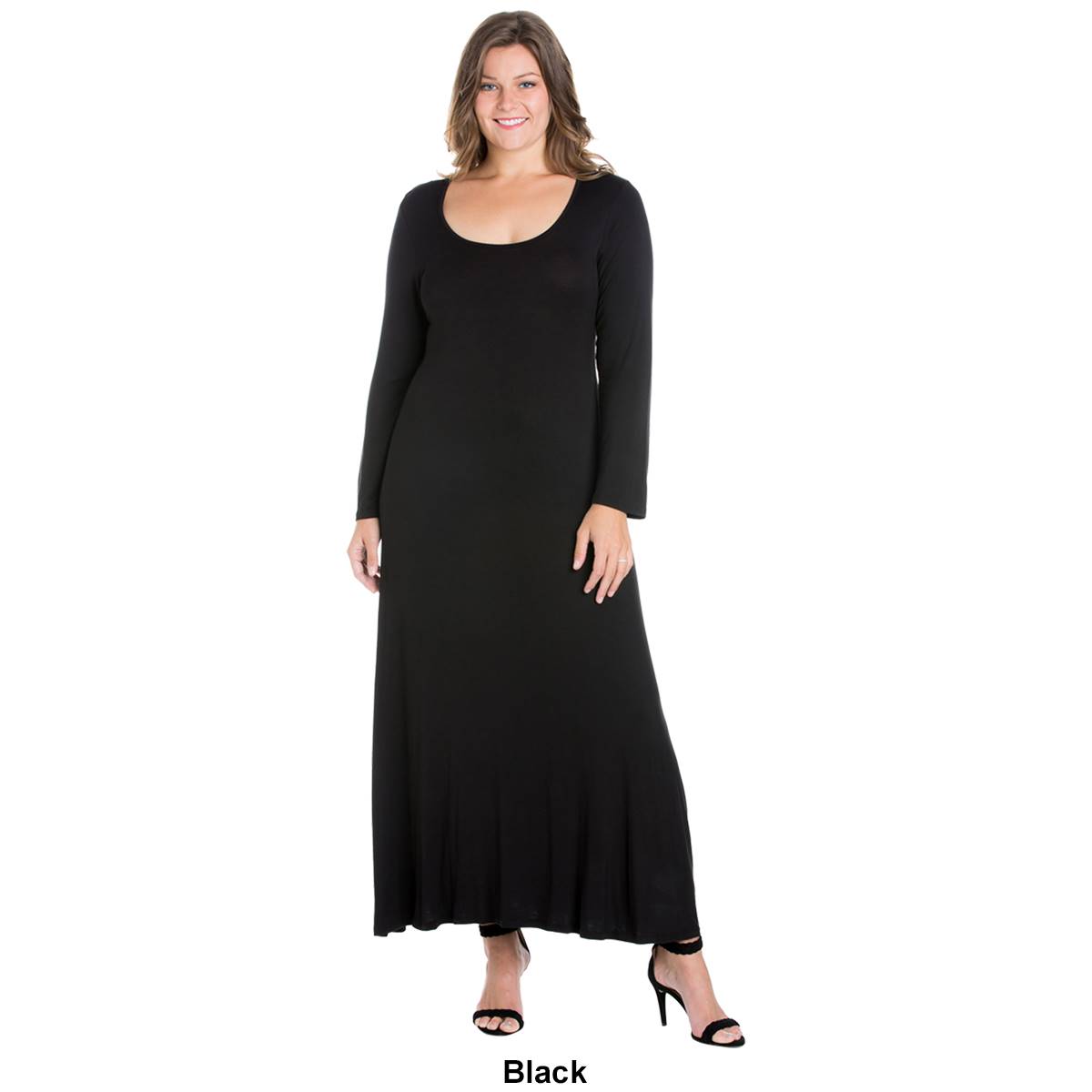 Plus Size 24/7 Comfort Apparel Solid Maxi Dress