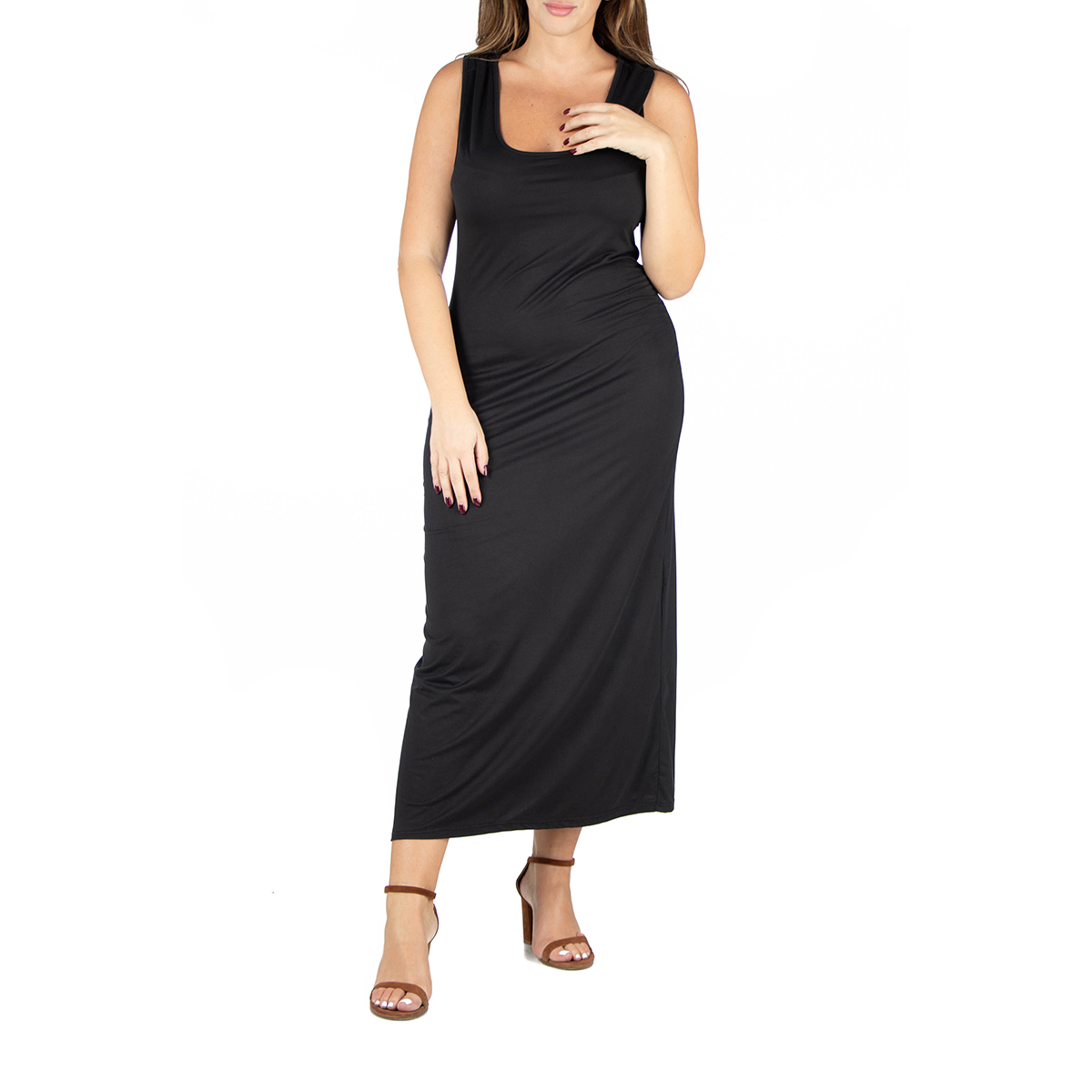 Plus Size 24/7 Comfort Apparel Racerback Maxi Dress