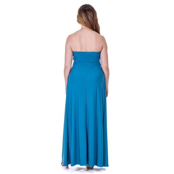 Womens 24/7 Comfort Apparel A-Line Strapless Maxi Dress alternate view