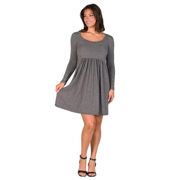 Womens 24/7 Comfort Apparel Empire Waist Babydoll Dress