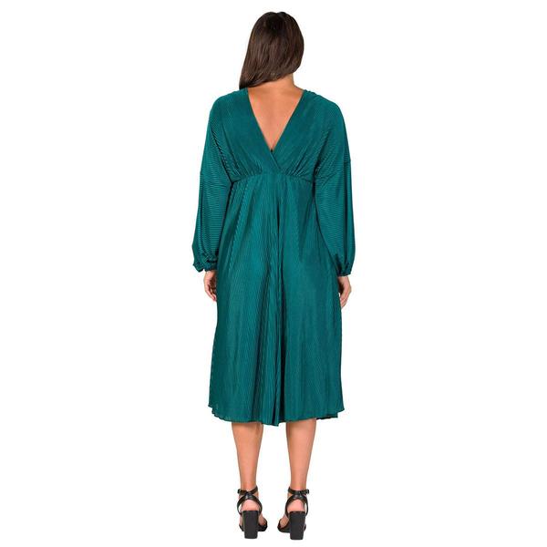 Womens 24/7 Comfort Apparel Shimmer Empire Waist Midi Dress alternate view