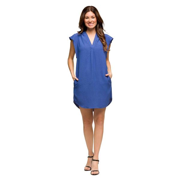 Womens 24/7 Comfort Apparel Knee Length Pocket Shift Dress