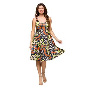 Womens 24/7 Comfort Apparel Butterfly Tank A-Line Dress