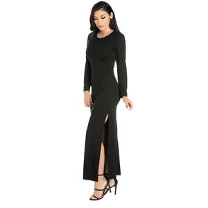 Womens 24/7 Comfort Apparel Long Sleeve Side Slit Maxi Dress alternate view