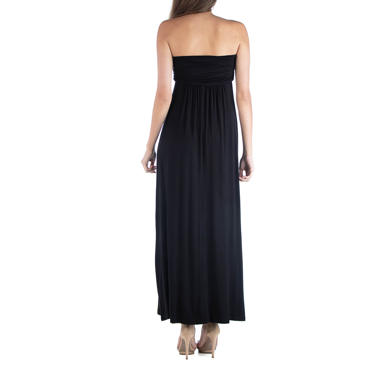 Womens 24/7 Comfort Apparel Strapless Empire Maxi Dress