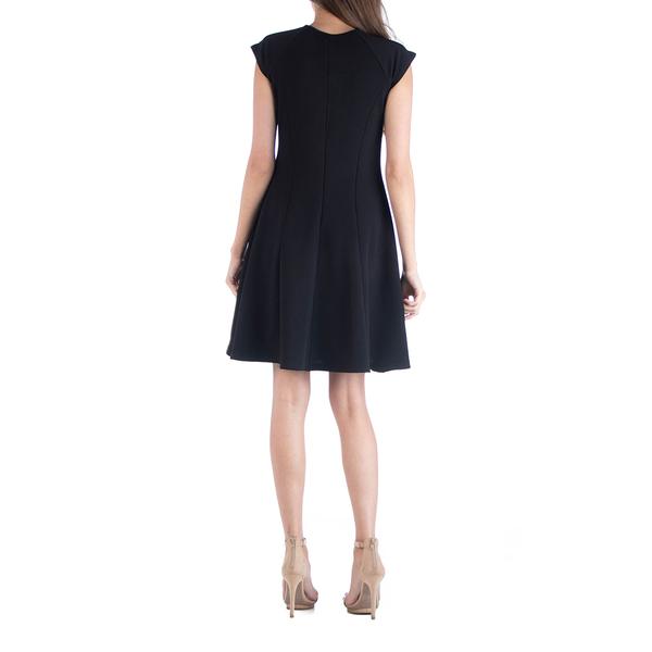 Womens 24/7 Comfort Apparel Fit & Flare Dress with Keyhole alternate view