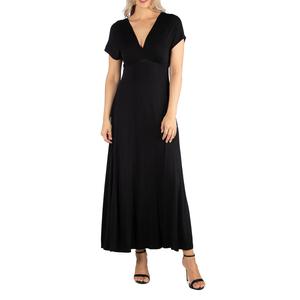 Womens 24/7 Comfort Apparel Cap Sleeve Maxi Dress