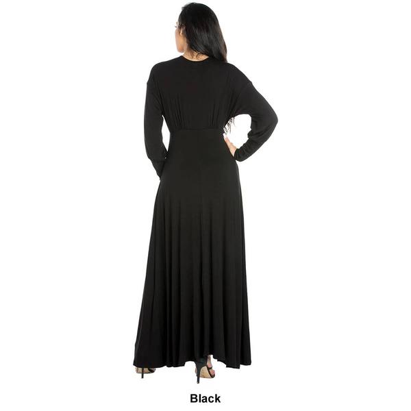 Womens 24/7 Comfort Apparel V-Neck Empire Waist Dress alternate view