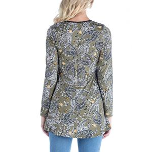 Womens 24/7 Comfort Apparel Paisley Maternity Tunic Top alternate view
