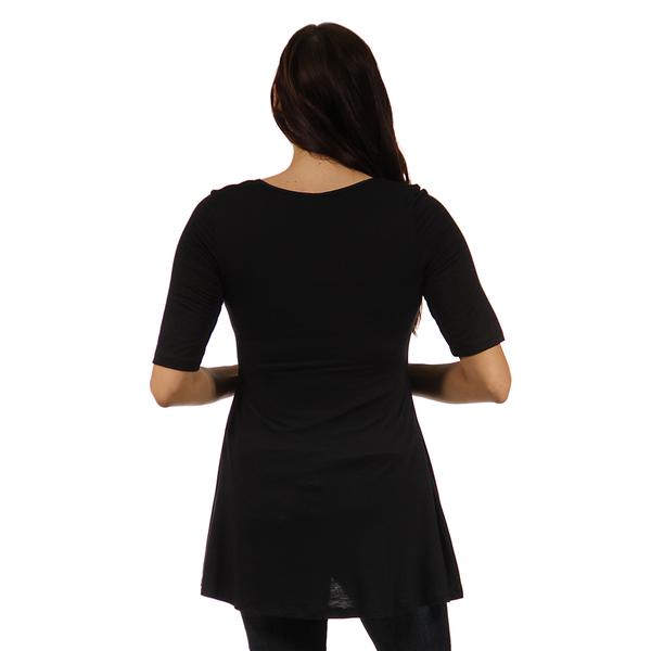 Womens 24/7 Comfort Apparel Solid 3/4 Sleeve Tunic Maternity Top alternate view