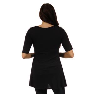 Plus Size 24/7 Comfort Apparel 3/4 Sleeve Tunic Maternity Top alternate view