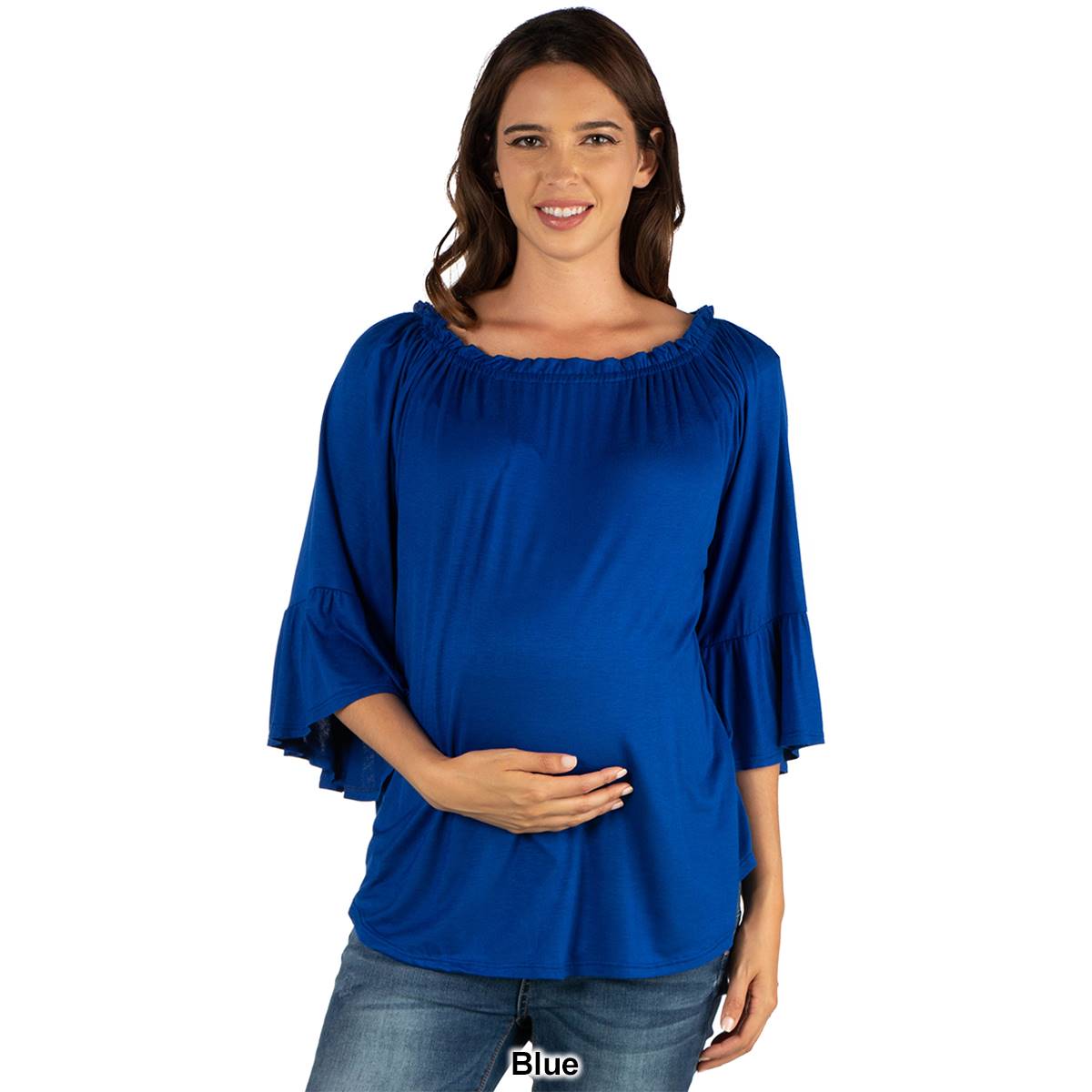 Womens 24/7 Comfort Apparel Loose Fit Tunic Maternity Top