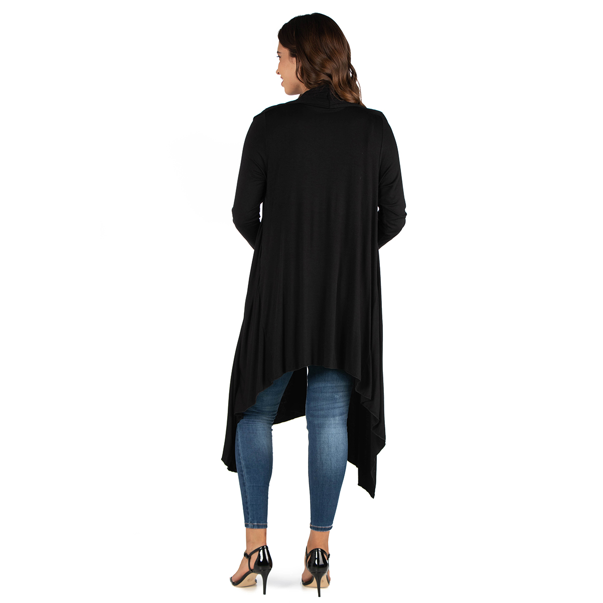 Womens 24/7 Comfort Apparel Extra Long Maternity Cardigan