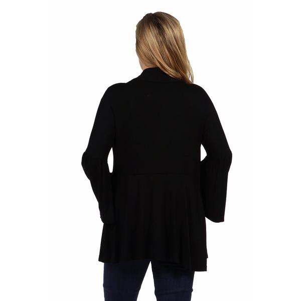 Womens 24/7 Comfort Apparel Bell Sleeve Flared Maternity Cardigan alternate view