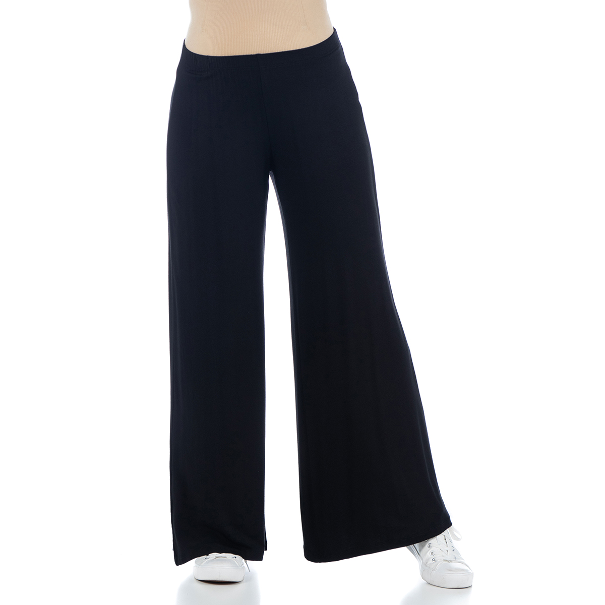 Plus Size 24/7 Comfort Apparel Solid Palazzo Maternity Pants