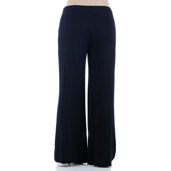 Plus Size 24/7 Comfort Apparel Solid Palazzo Maternity Pants alternate view