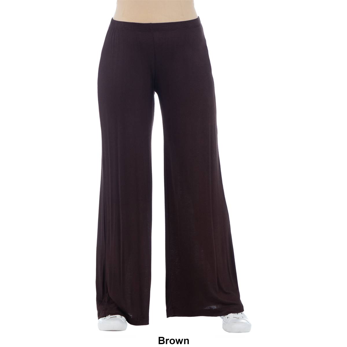 Plus Size 24/7 Comfort Apparel Solid Palazzo Maternity Pants