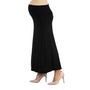 Plus Size 24/7 Comfort Apparel Maxi Maternity Skirt alternate view