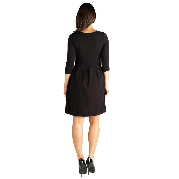 Plus Size 24/7 Comfort Apparel Fit & Flare Maternity Dress alternate view
