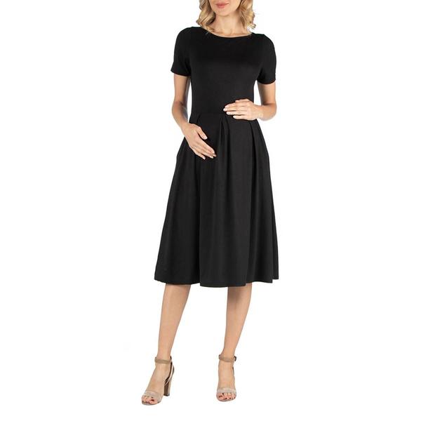 Womens 24/7 Comfort Apparel Maternity Fit & Flare Dress